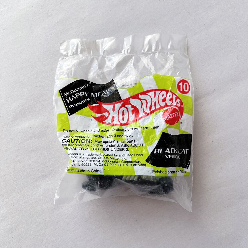 Vintage Hot Wheels Black Cat Vehicle 1994 McDonald's Happy Meal Toy